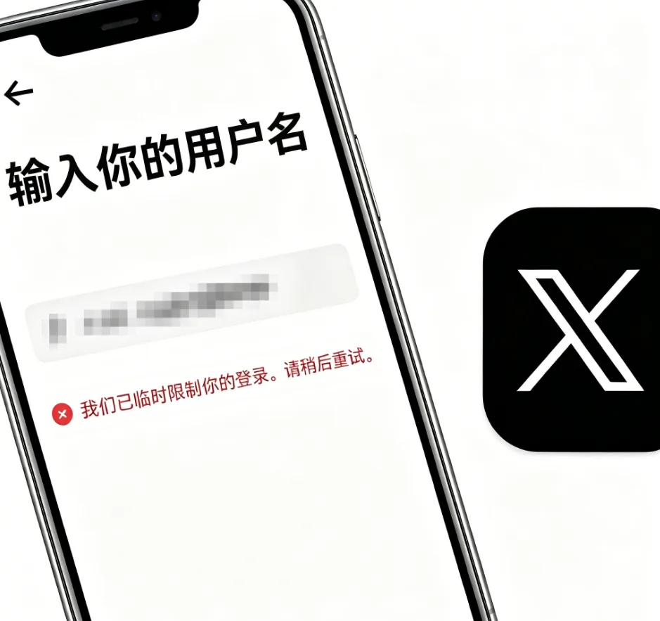 如何解决 Twitter提示“我们已临时限制你的登录，请稍后重试”